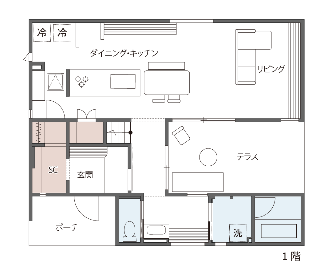 1階間取り図