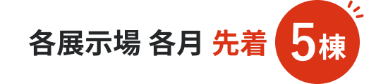 各展示場各月先着5棟